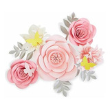 Flores De Papel 3d, Decoración De Pared Rosa (12 Pi
