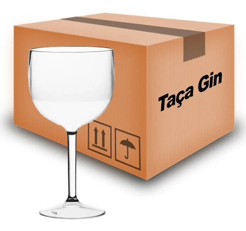 Kit 50 Taças Gin Acrílico Transparente 450ml (promocional)