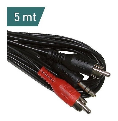Cable Audio Mini Plug 3.5mm 2 Rca 5 Metros Premium