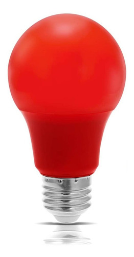 Lámpara Led Bulbo E27 5 Watts Colores Rojo Lv