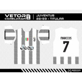 Arte Vetor Camisa Juventus 2022 2023 Titular