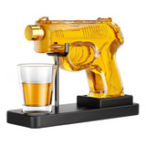 Decantador De Whisky Kollea, De Pistola, 200 Ml, C/ 1 Vaso
