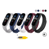 Kit 5 Pulseiras Mi Band 5 Mi Band 6 Amazfit Band 5 + Brinde 