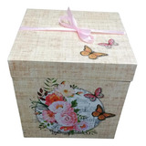 Caja De Regalo 15x15 Cm Brillantes Con Relieve Ref 5101m