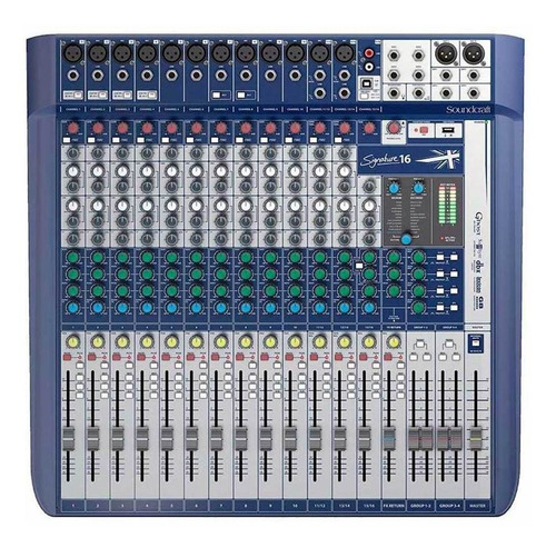 Mesa De Som 16 Canais Soundcraft Signature 16 Usb - Nf  Gtia