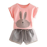 Mud Kingdom Girls Outfits Bunny Cute Tops And Shorts