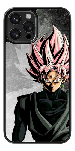 Funda Para Celular Dragon Ball Goku Black Sayajin Rosa 