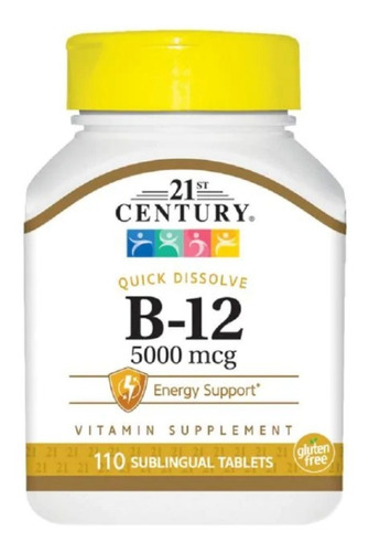 Vitamina B12 Sublingual Premium 5000 Mcg 110 Tabletas Eg B21