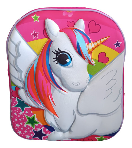 Mochila Jardin Unicornio Espalda 3d Nena Infantil Escolar 