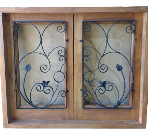 Ventana Madera Con Rejas Estilo Colonial 120 X 100 Mts