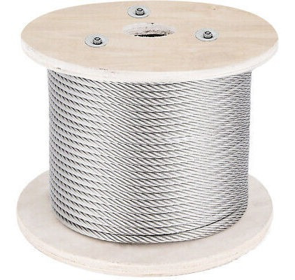500ft 1x19 Stainless Steel Cable Wire Rope 5/32'' Outdoo Gff