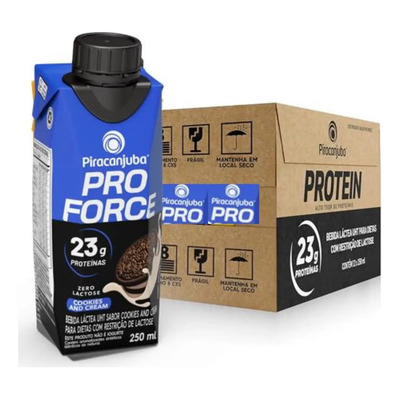 Bebida Láctea Piracanjuba Proforce Cookies and Cream - 12 Unidades -250ml | MercadoLivre