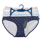 Paquete 5 Calzon Bikini Tommy Hilfiger Mujer Algodón