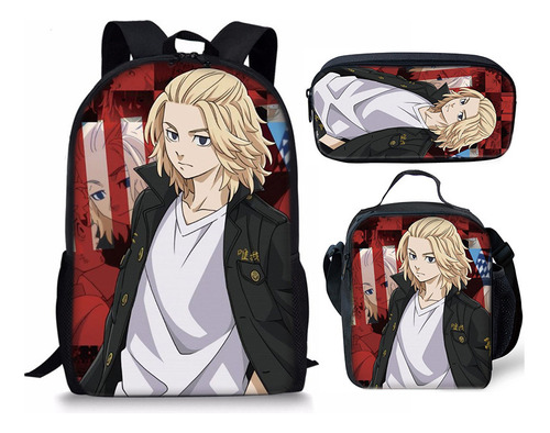 Mochila Tokyo Avengers, Conjunto De Três Peças Tokyo Revenge