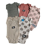 Bodys Mamelucos Carters Manga Corta X5unid Niña 6,9,18y24mes