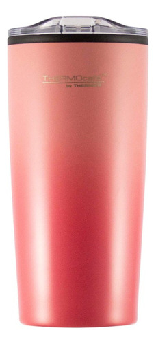Mug Acero Inox Doble Color 460ml Color Rosa