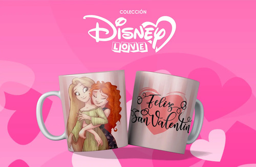 Taza Sublimada, Mickey Diseños Disney Love, Enamorados 325ml