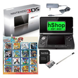 Kit Nintendo 3ds Cosmo Black 100% Original 64gb: Caixa + Carregador Original + Dock Base Carregamento + 1000 Jogos - Funcionando Perfeitamente!