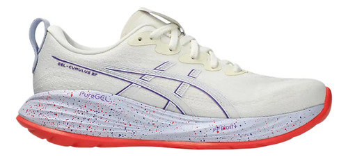 Tenis Asics Mujer Dama Gel Cumulus 27 Tokyo Blanco Running | Meses sin interés