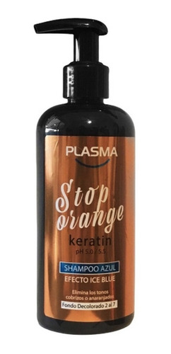 Shampoo Matizador Azul Stop Orange  Keratin 300ml Plasma