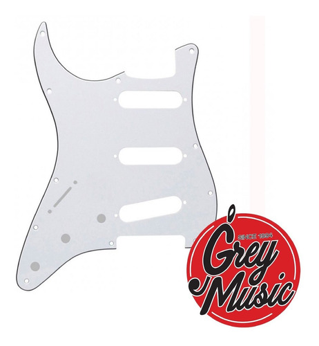 Pickguard Strato Cool Parts Pst01sss 3 Simples Wh Zurdo