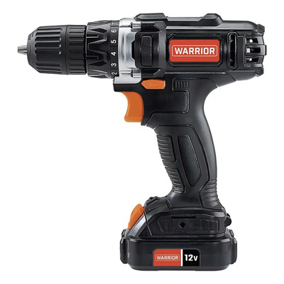 Kit De Taladro-Atornillador Inalámbrico Warrior 57366 de 12 V y 3\u002F8 PuLG Color negro | Envío gratis