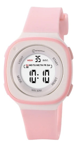 Reloj Digital Cuadrado Para Mujer Con Cronometro Y Alarma 