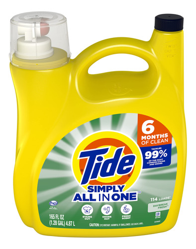 Tide Simply Liquid - Detergente Para Ropa Daybreak Fresh, 11