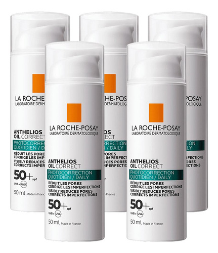 La Roche Posay Anthelios Oil Correct Fps50 X 50ml X 5und