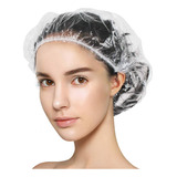 100+10 Gorros De Ducha Desechables, Transparentes Para Mujer