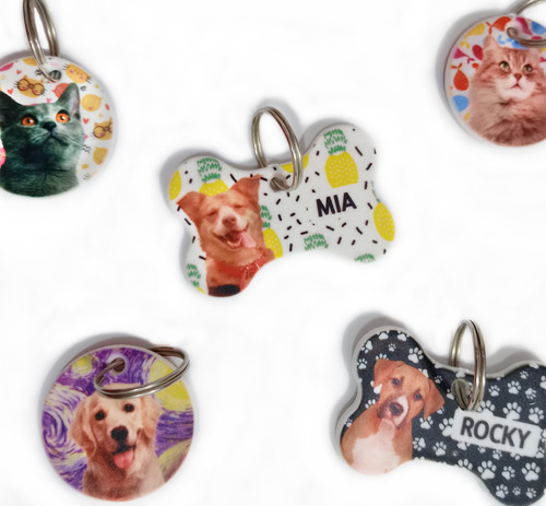 Chapitas Medalla Identificadora Personalizada Mascotas Perro