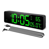 Reloj De Pared Digital Con Pantalla Grande Con Hora, Fecha Y