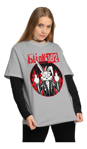 Blink 182 Punk Rabbit 875 Punk Rock Polera Estampada Dtf