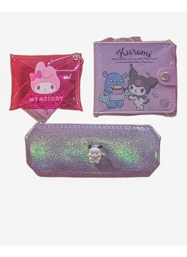 Pack Sanrio Kawaii Billetera, Monedero, Estuche