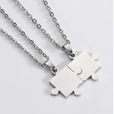 Collares Parejas Rompecabezas Cadena Dijes Puzzle Encajables