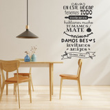 Vinilo Decorativo Frase Cocina Mate Mod 3 120x60cm