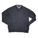 Sueter Tommy Hilfiger Mediana M Gris Cuello V