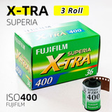 3 Rollos De Película Fujifilm Superia X-tra 400 36 Exposició
