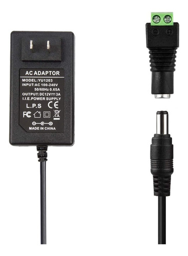 Adaptador De Corriente 12v 3a, Coolm Ac 100v-240v A Dc 12 Vo