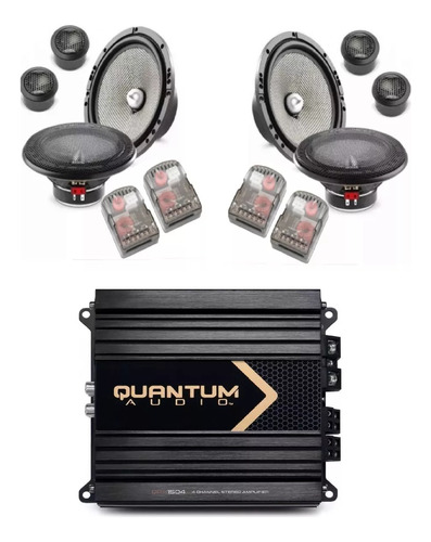 Kit Set De Medios Focal 165as+amplificador Quantum Qrx1504 