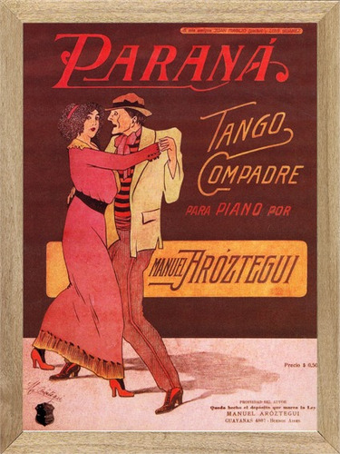 Tango Partituras , Cuadro, Poster, Música     L799