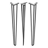 3 Pés De Mesa Bancada 85cm 10mm Hairpin Legs Aço Reforçados