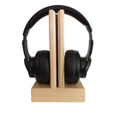 Suporte De Mesa Fone De Ouvido Headphone Em Madeira Set-up