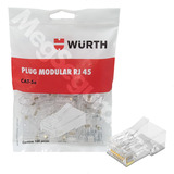 Kit 100 Conector Rj45 Cat5e Original Wurth Rede Lan Ethernet