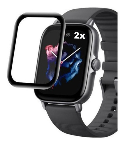 2 Películas Protetora 3d Nano Gel Para Xiaomi Amazfit Gts 3