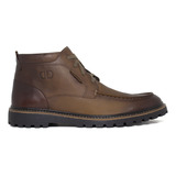 Bota Masculina Democrata Garage Cross Couro Com Cadarço