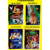 Bambi 1 & 2 + La Cenicienta + Alicia En El País De Las Marav