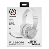 Headset Gaming Power A Fusion Alámbrico Blanco Universal