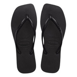 Chinelo Sandalia Rasteirinha Havaianas Quadrada Square preto