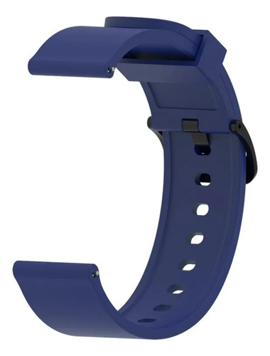 Pulseira De Silicone Gold Compatível Amazfit Bip U Pro A2008 Cor Azul-escuro